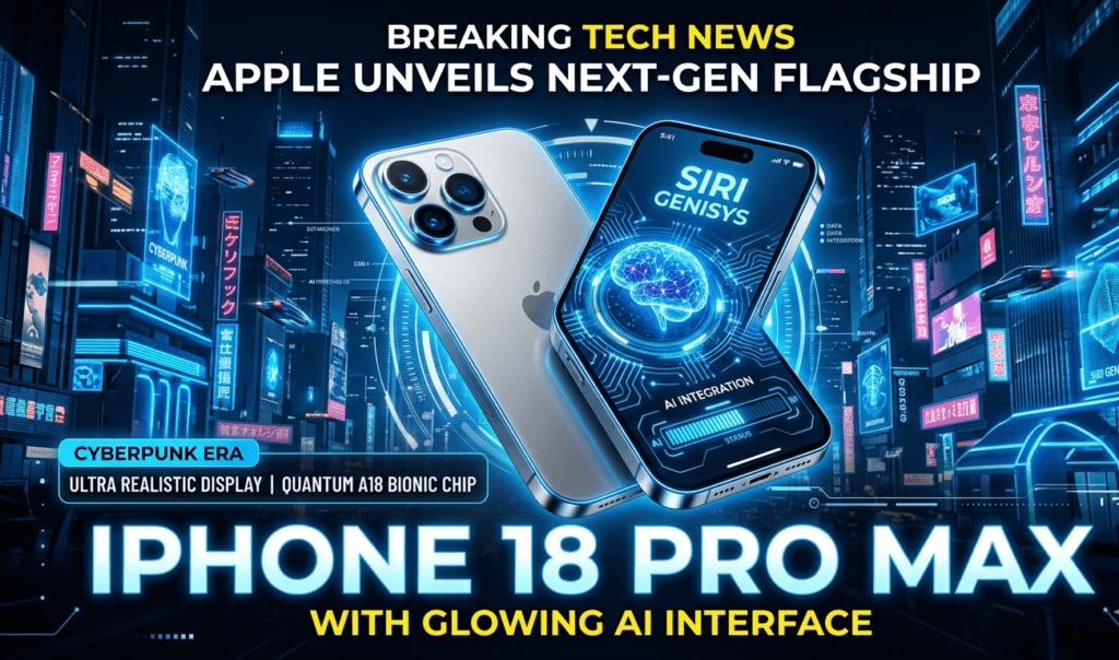 Apple iPhone 18 Pro Max futuristic smartphone launch 2026